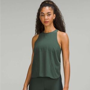 lululemon Dark Green Ventilated Tank Top